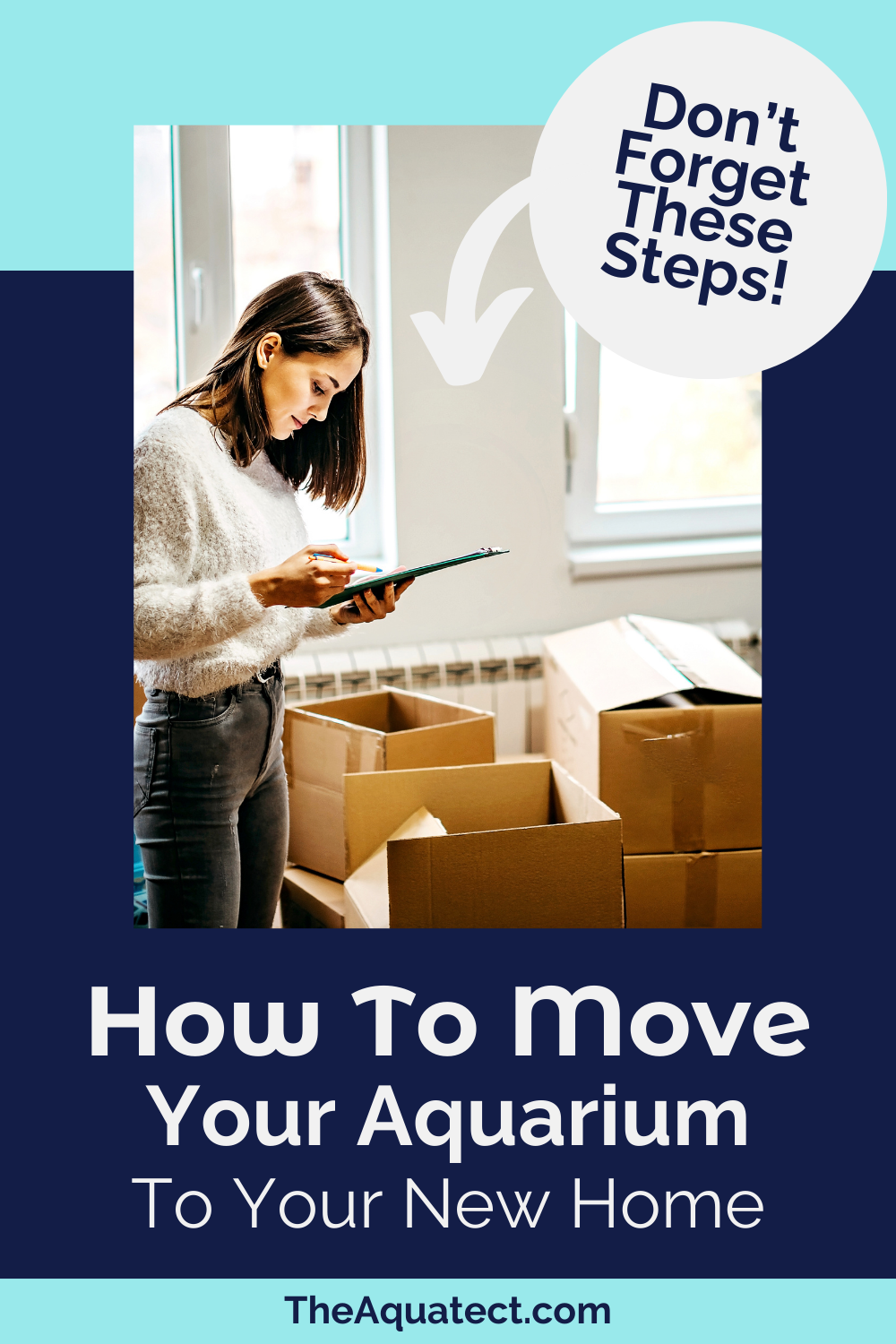 How To Move Your Aquarium To Your New House - woman moving her fish tank in a move