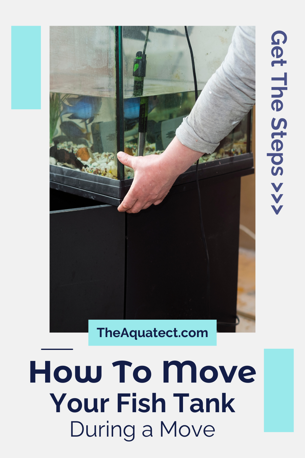 How To Move Your Fish Tank During a Move - Man moving his aquarium in a move