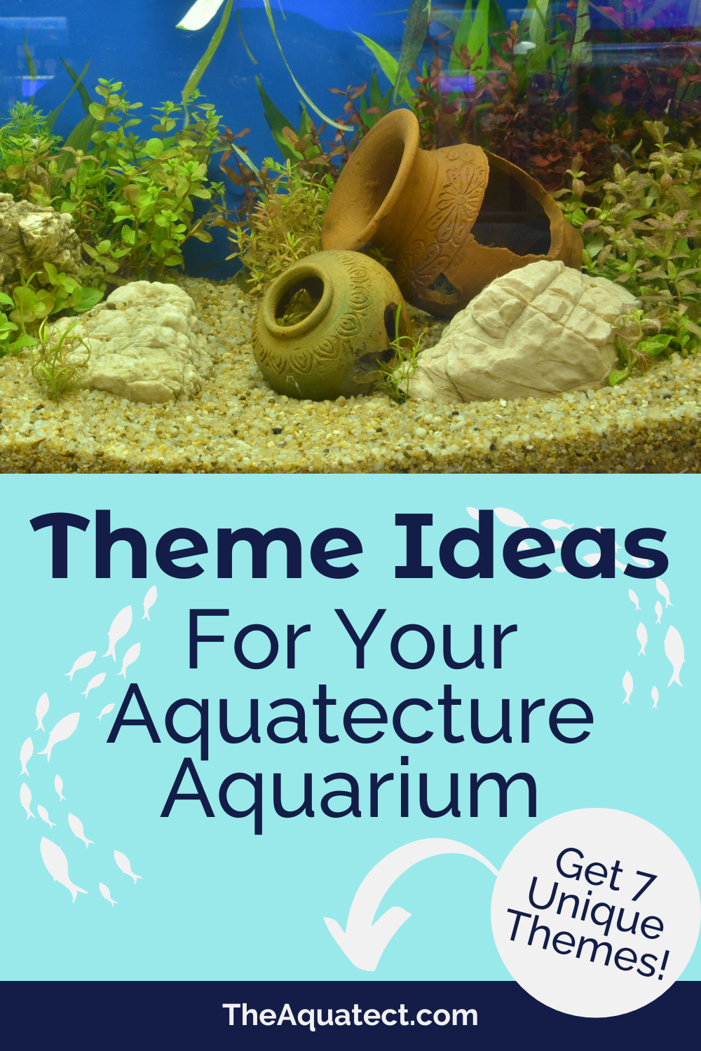 Theme Ideas for your Aquatecture Aquarium with lost Atlantis decorations in an aquarium.